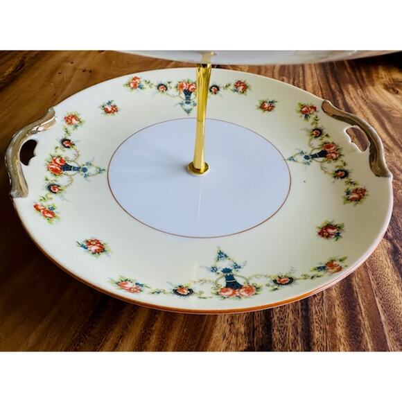 Three-Tier Dessert Stand | Vintage China Cupcake‎ Stand | Wedding Décor - Picture 5 of 6